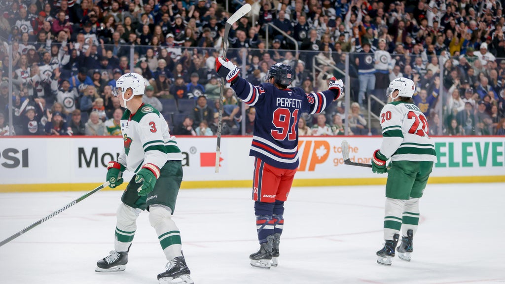 Jets beat the Wild 5-2 as Cole Perfetti scores 2 goals — WCCO / CBS Minnesota, Roseville Schools news