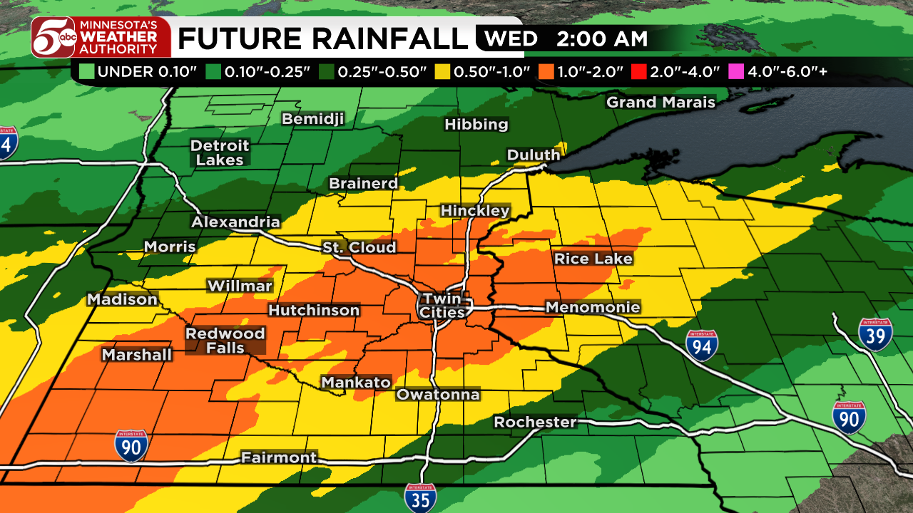 Rainy start to week, warmer days return — KSTP 5, Roseville Community news