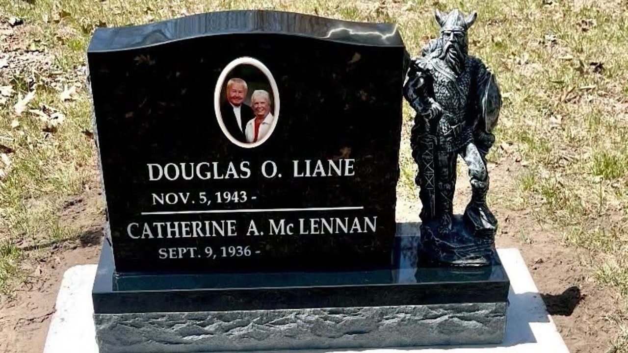 Minnesota couple seeking stolen Viking statue taken from Garrison Cemetery headstone — KSTP 5, Roseville Community news