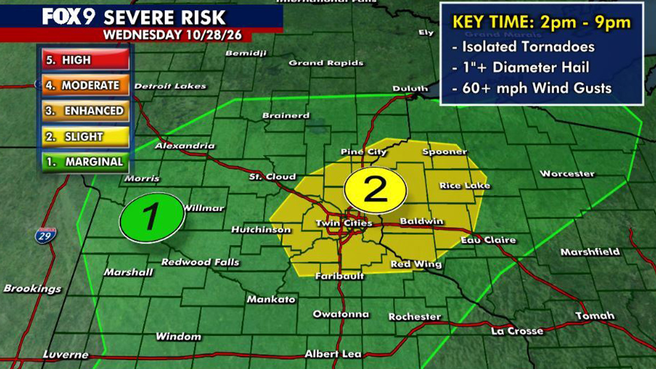 Minnesota weather: Mild and humid with strong storms possible Wednesday — Roseville Community news