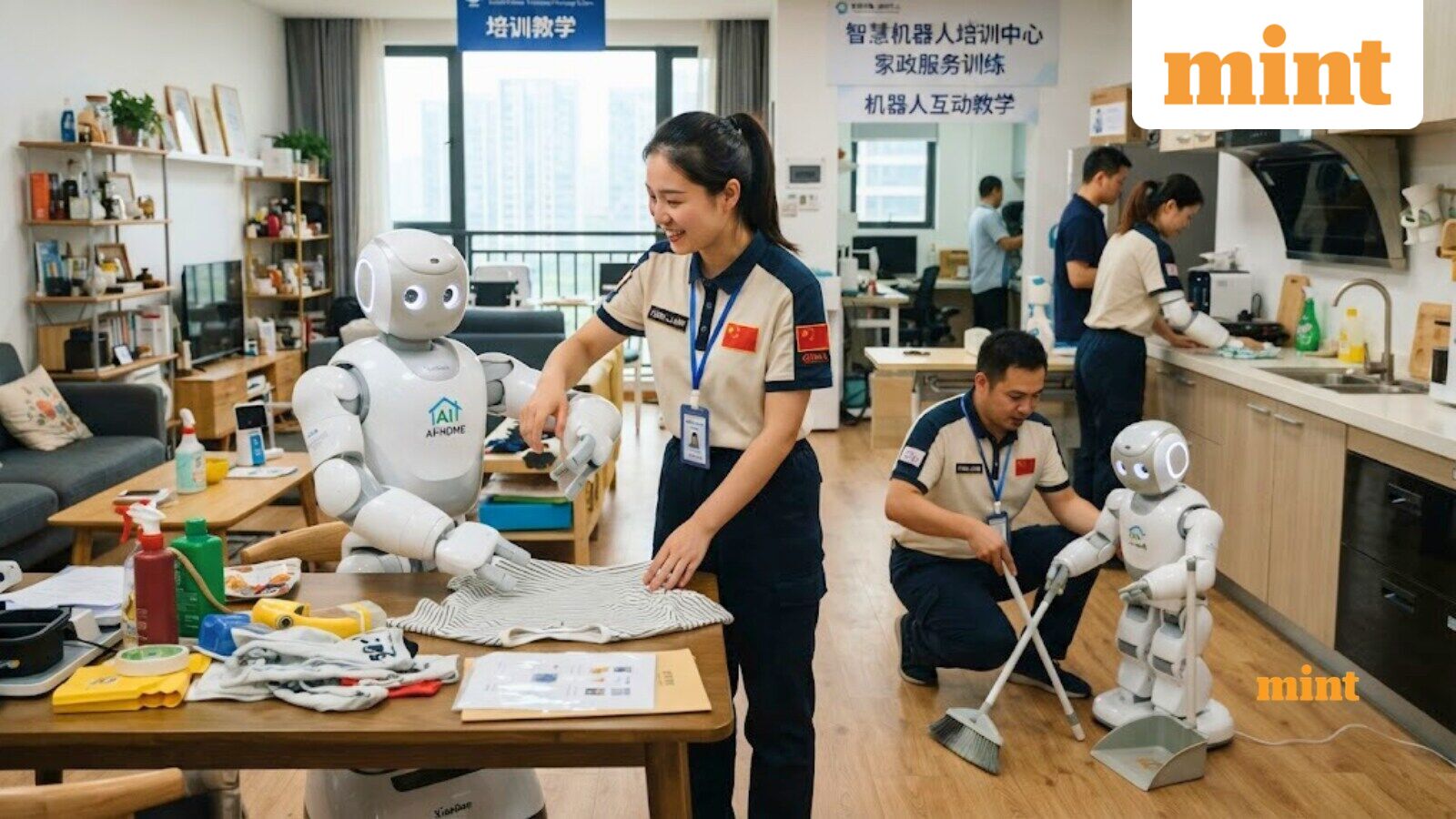 Workers in China are teaching robots everyday chores, earning ₹57,000 monthly by folding clothes, sweeping floors, more — Mint India, Roseville Technology news